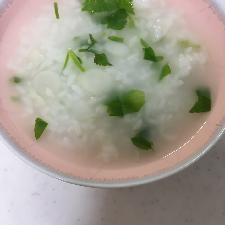 七草粥セット茹で♡七草粥(^^)